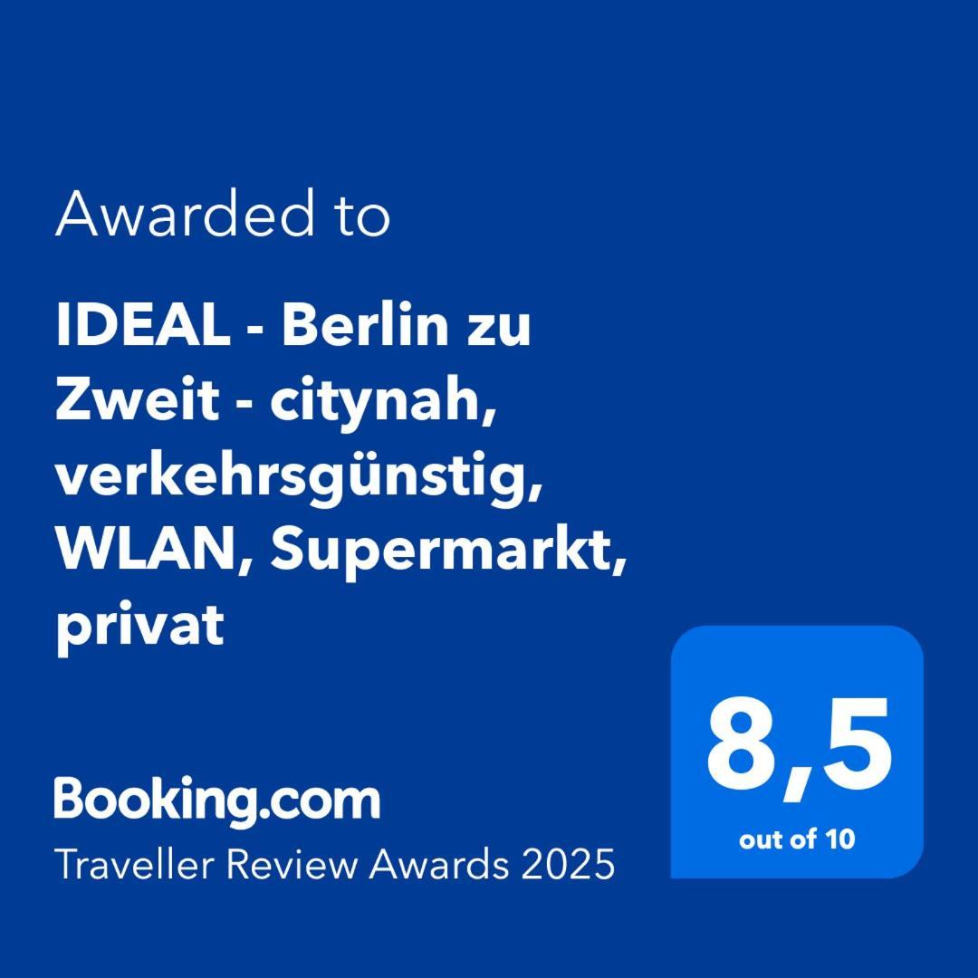 "Ideal" - Berlin Zu Zweit - Citynah, Verkehrsguenstig, Wlan, Supermarkt, Flexibler Check-In Berlim Exterior foto